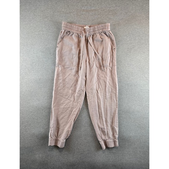Nicole Miller Jogger Pants Womens Medium Pink 100%‎ Lyocell Drawstrings Pockets - Picture 1 of 8